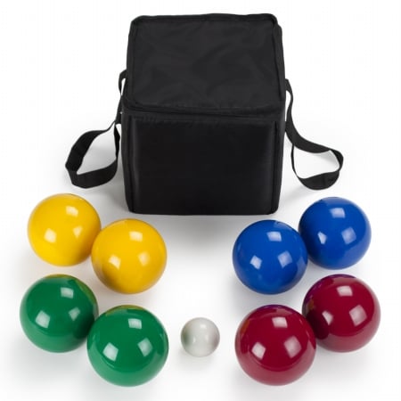 Picture of Brybelly Holdings SOUT-201 90 mm Deluxe 4-Player Resin Bocce Ball Set with Carrying Case