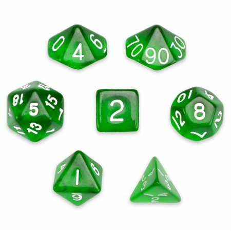 Picture of Brybelly Holdings GDIC-1124 7 Die Polyhedral Dice Set in Velvet Pouch, Sylvan Spirits