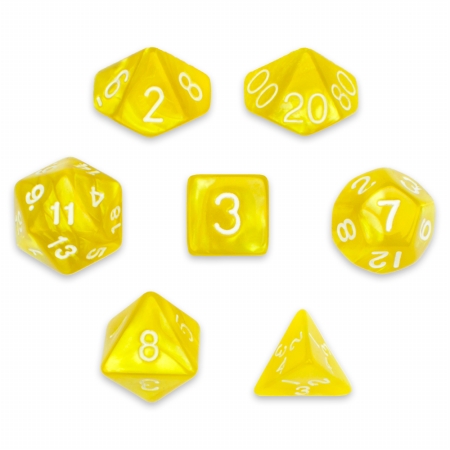 Picture of Brybelly Holdings GDIC-1127 7 Die Polyhedral Dice Set in Velvet Pouch&#44; Kings Ransom