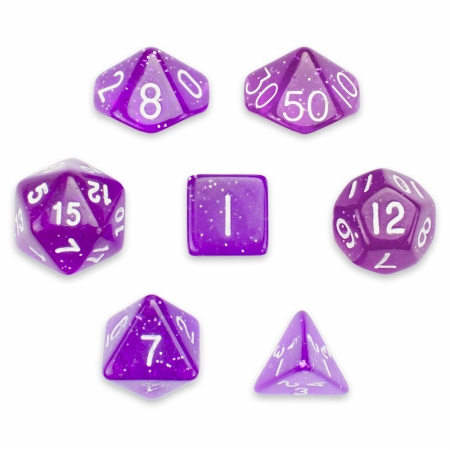 Picture of Brybelly Holdings GDIC-1128 7 Die Polyhedral Dice Set in Velvet Pouch&#44; Arcane Aura