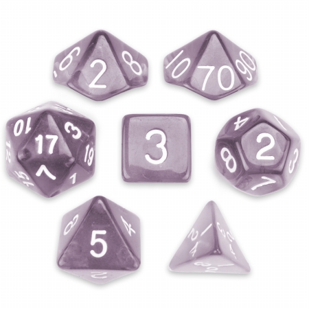 Picture of Brybelly Holdings GDIC-1129 7 Die Polyhedral Dice Set in Velvet Pouch&#44; Drowskin