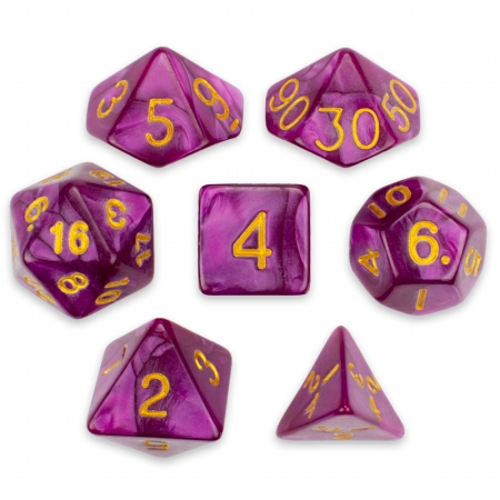 Picture of Brybelly Holdings GDIC-1136 7 Die Polyhedral Dice Set in Velvet Pouch&#44; Abyssal Mist