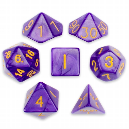 Picture of Brybelly Holdings GDIC-1137 7 Die Polyhedral Dice Set in Velvet Pouch&#44; Lucid Dreams