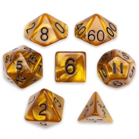 Picture of Brybelly Holdings GDIC-1138 7 Die Polyhedral Dice Set in Velvet Pouch&#44; Mountainheart