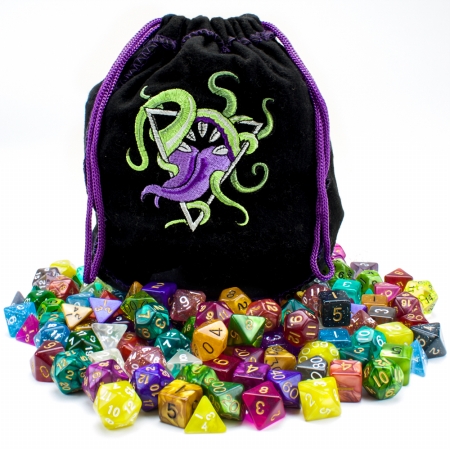 Picture of Brybelly Holdings GDIC-1702 Bag of Devouring - 140 Polyhedral Dice in 20 Complete Sets