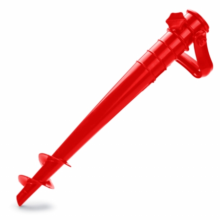 Picture of Brybelly Holdings SBUM-303 Plastic Beach Umbrella Sand Anchor, Red