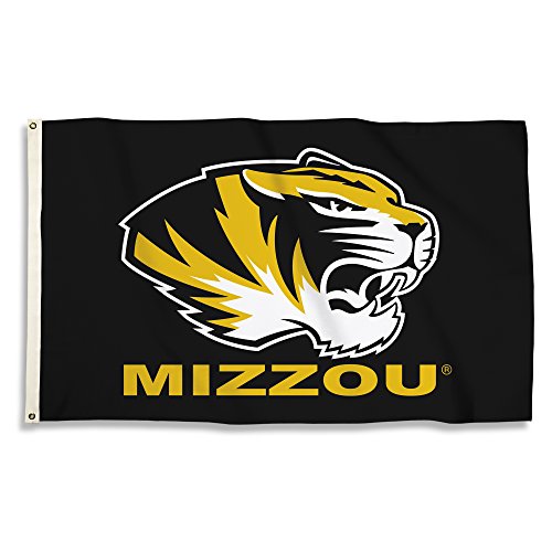 BSI Products 95543 NCAA Missouri Tigers Flag with Grommets - 3 x 5 ft.