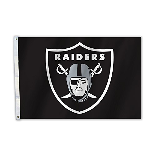 Picture of Fremont Die 92004B NFL Oakland Raiders Flag with Grommetts - 2 x 3 ft.