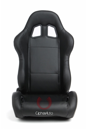 CPA1025 Black Leatherette Universal Racing Seats - Black