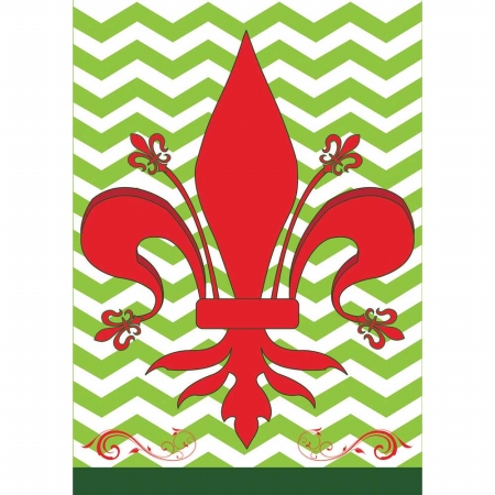 584 Chevron Flag, Red & Green - Large