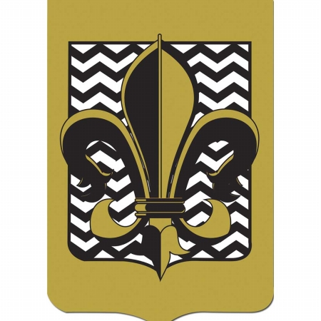 Fleur De Lis Flag with Back Chevron, Large