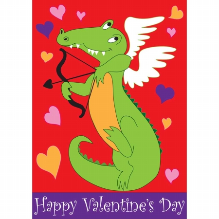 586 Alligator Cupid Flag Large