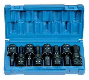 Grey Pneumatic GY1398UH 8 Piece 0.5 in. Drive Universal Hex Driver Set