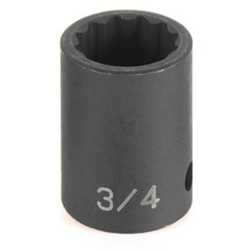 1/2" Drive, 33mm Size, Metric Socket, 12 Points, 33mm,1/2"D,Impact,12pt.