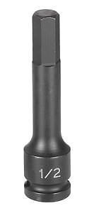 Grey Pneumatic 1/2" Drive x 15mm Hex Driver 4" Length Socket (29154M)