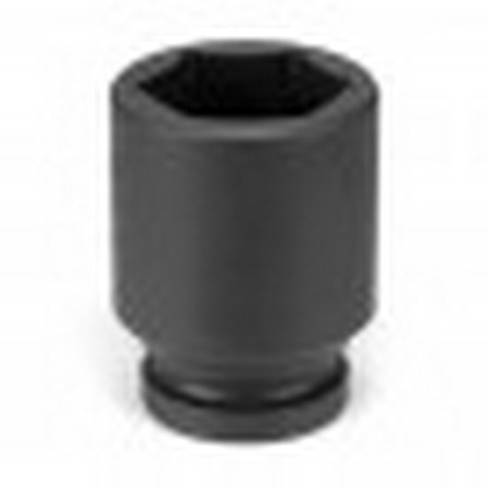 1" Drive, 24mm Size, Metric Socket, 6 Points, 24mm,1"D,Impact,D,Blk