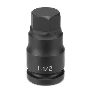 Grey Pneumatic 1" Drive x 1-5/8" Hex Driver Socket (4952F)