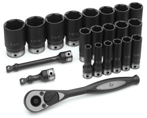 1/2" Drive, 6-Point SAE Socket, 1/2 Drive X 1-1/16 Deep Duo-Socket - 6 Point