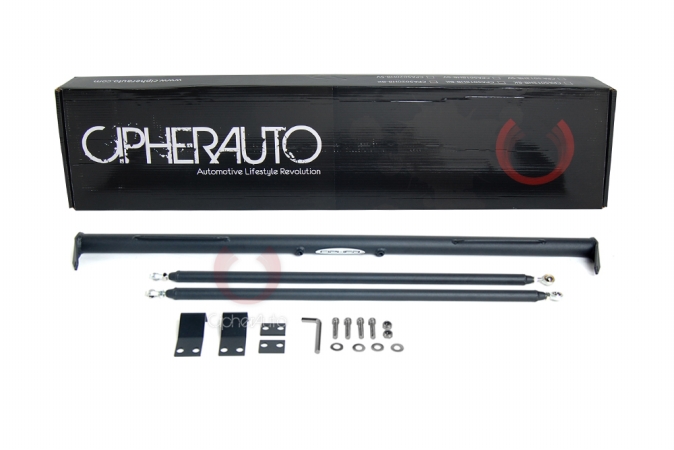Auto   Racing Harness Bar Black Powder Coated - 2015 Plus Ford Mustang, Black