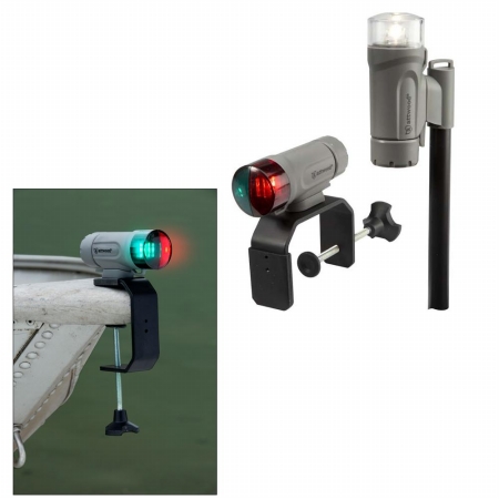Picture of Attwood Marine 14194-7 PaddleSport Portable Navigation Light Kit - C-Clamp&#44; Screw Down or Adhesive Pad&#44; Gray