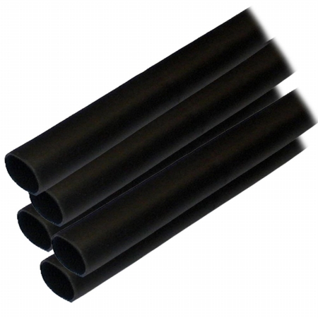 Adhesive Lined Heat Shrink Tube, 3:1 I.D. Shrink Ratio, Black, 12 in, 5 PK