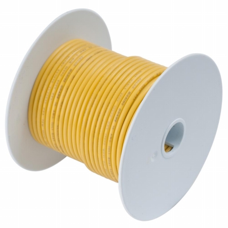101010 18 AWG Tinned Copper Wire, Yellow - 100 ft.