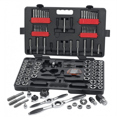 Picture of GearWrench 82812 Ratcheting Tap & Die Drive Tool Set SAE & Metric - 114 Piece