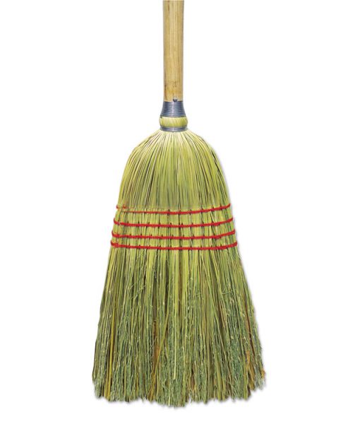 Picture of Boardwalk BWKBR10012 Upright Corn & Fiber Broom with Lacquered Wood Handle&#44; Natural - 6 Per Carton
