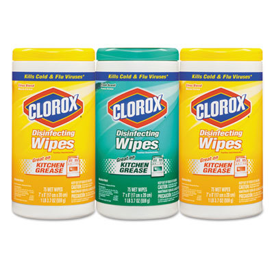 Clorox Sales CLO30208 Fresh Scent  Citrus Blend Clorox Disinfecting Wipes White  7 x 8 in  75 Per Canister