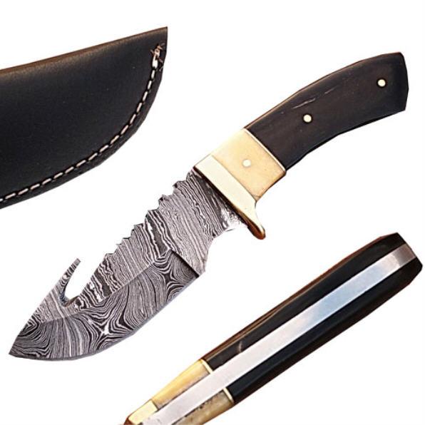 Grey Eagle Trader DM2164 Real Damascus Gut Hook Skinner Knife