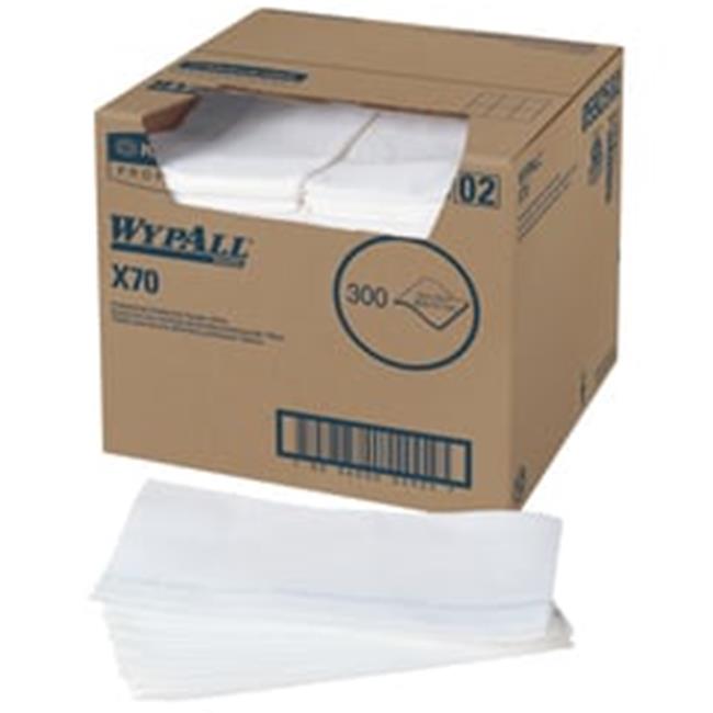 Kimberly Clark KCC05925 X70 Quarterfold Wipers  White - 12.5 x 23.5 in. - 300...
