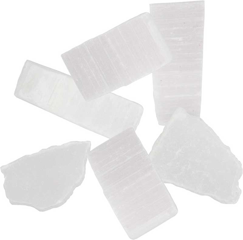 Selenite Mini Cubes - White - Pack of 20 - Natural Healing Crystals