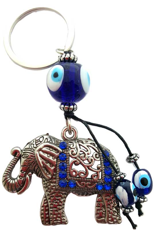 Picture of AzureGreen JK002 Elephant Evil Eye Keychain