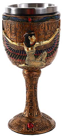 Picture of AzureGreen RC528 Cold Cast Resin Hand Painted Isis Chalice&#44; 6.75 in.
