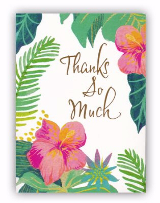 Picture of Dayspring Cards 98021 Note Card - Thank You - Tropical - Psalm 33 - 5 KJV&#44; Pack of 10