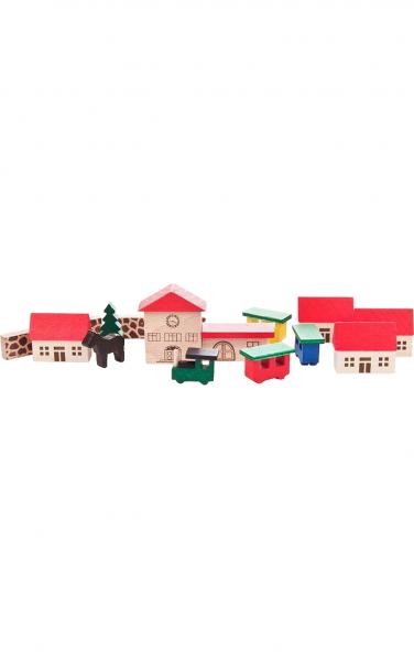 Picture of Alexander Taron 044-011 Dregeno Wooden Toy - Small Village with a Train