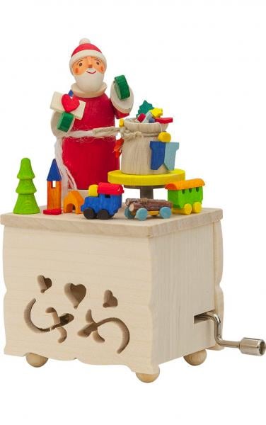 Picture of Alexander Taron 150 Graupner Music Box - Santa with Toys Plays Tune We Wish You a Merry Christmas