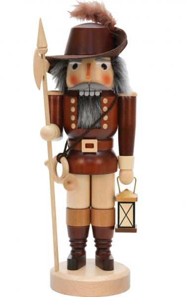 Picture of Alexander Taron 32-324 Christian Ulbricht Nutcracker - Nightwatcher with His Axe & Lantern Natural Wood Finish