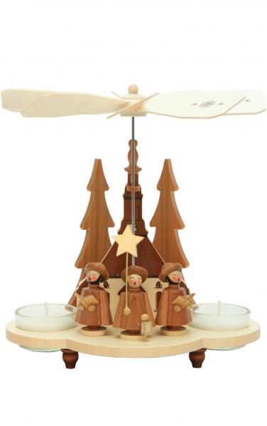 Alexander Taron 33-210 Christian Ulbricht Pyramid - Carolers (Natural) - 7.5" H x 7.25" W x 5" D, Brown