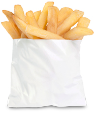 Picture of Bagcraft BGC450003 Grease Resistant Fry Bag PB3&#44; White