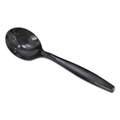 Picture of Dixie Food Service DXESH517 Plastic Cutlery Heavyweight Soup Spoons, Black - 5.75 in. - 1000 Per Carton