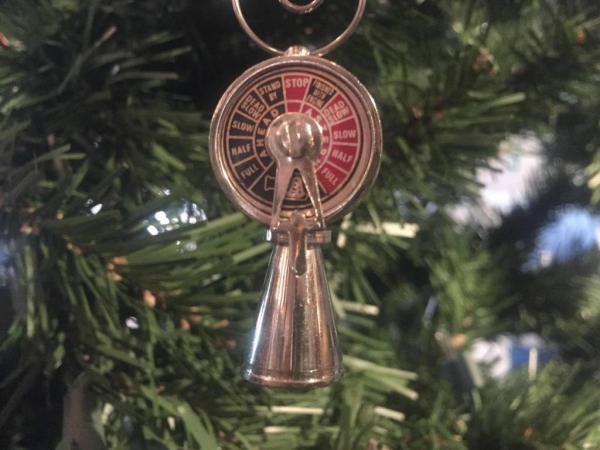 5 in. Solid Brass Titanic Engine Telegraph Christmas Ornament