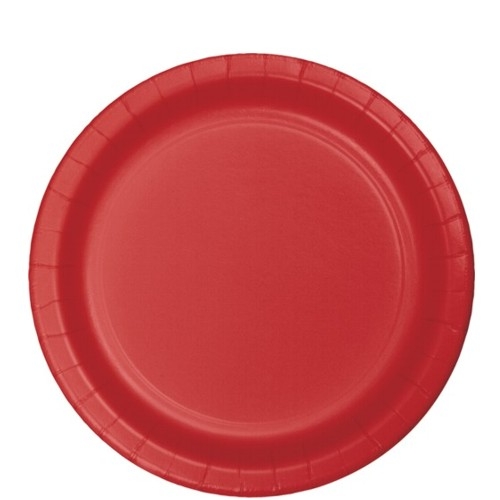 Group 483548B 9 in. Dinner Bulk Plate, Red - 75 per Case - Case of 12