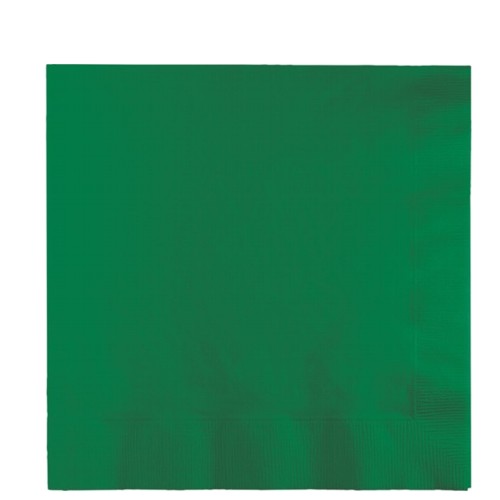 2-Ply Beverage Napkins - Emerald Green - 50 per Case - Case of 12