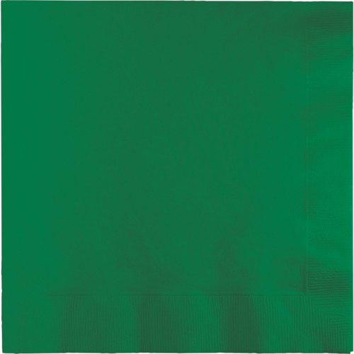 Group  0.25 Dinner 3-Ply Fold Napkins, Emerald Green - 25 per Case - Case of 10