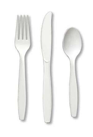 Picture of Hoffmaster Group 010420 Premium Plastic Cutlery Assortment&#44; White - 24 per Case - Case of 12