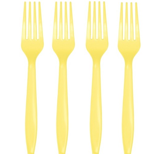 Picture of Hoffmaster Group 010472 Premium Plastic Forks&#44; Mimosa - 24 per Case - Case of 12