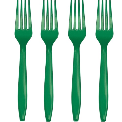 Picture of Hoffmaster Group 010474C Premium Plastic Forks&#44; Emerald Green - 24 per Case - Case of 12
