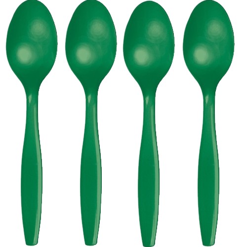 Picture of Hoffmaster Group 010561 Premium Plastic Spoons&#44; Emerald Green - 24 per Case - Case of 12