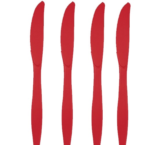Picture of Hoffmaster Group 010573 Premium Plastic Knives&#44; Classic Red - 24 per Case - Case of 12